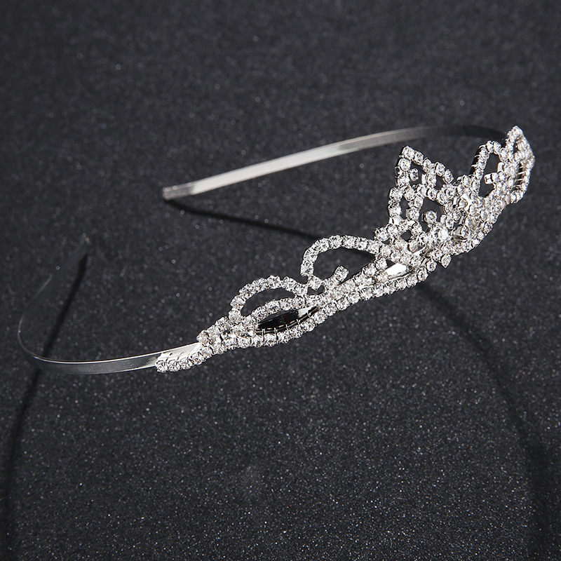 Bridal Jewelry Tiara Hair Accessories Rhinestone Crown Simple Style Bridal Jewelry display picture 2