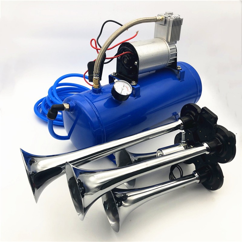 Factory direct sales of car horns, metal four-tube air horns, electrical horns and 150PSI air pump horns wholesale detail image 5