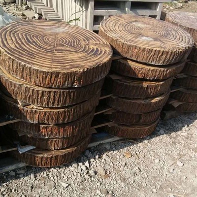 廠家直供水泥 混凝土 仿木樹樁  汀步 梅花樁 草萍踏步露水台