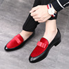 2023 autumn new casual leather shoes men's Korean version of personalized bow bean shoes Taobao explosion one piece