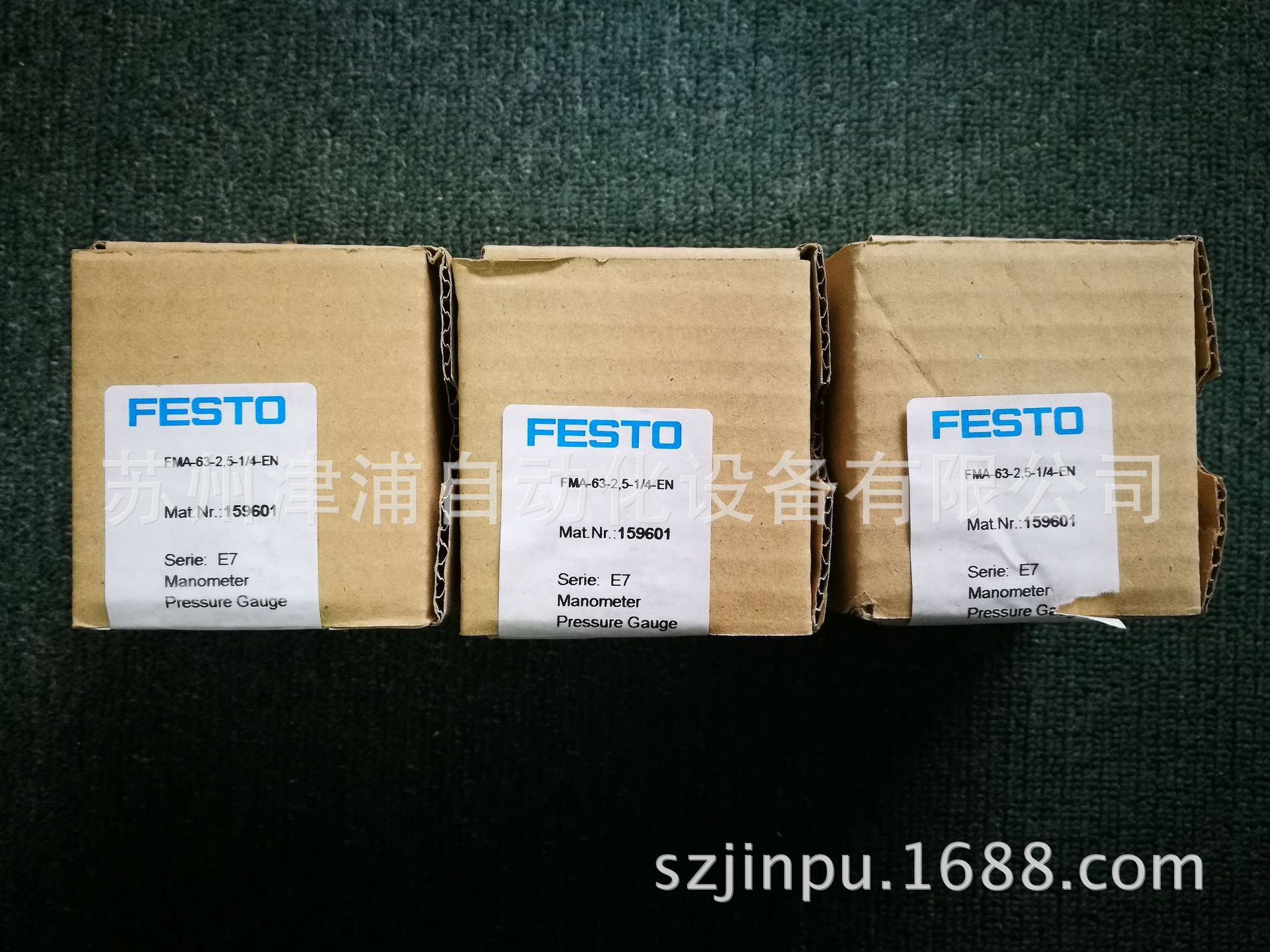 FESTO面板安装压力表 FMA-63-2,5-1/4-EN  159601 全新现货