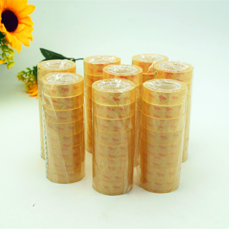 原色透明文具胶带 学生小胶带 办公透明胶打包透明小胶布15115