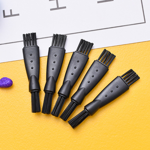 Wholesale plastic razor double-headed brush, hardware dust removal small brush, nylon bristle brush, eyebrow trimmer pencil cleaning brush