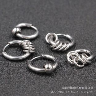 Factory Direct Supply Stainless Steel Earrings Punk Earrings Hypoallergenic Hip Hop Earrings Unisex Earrings Earrings Earrings Earrings Earrings Earrings Clip