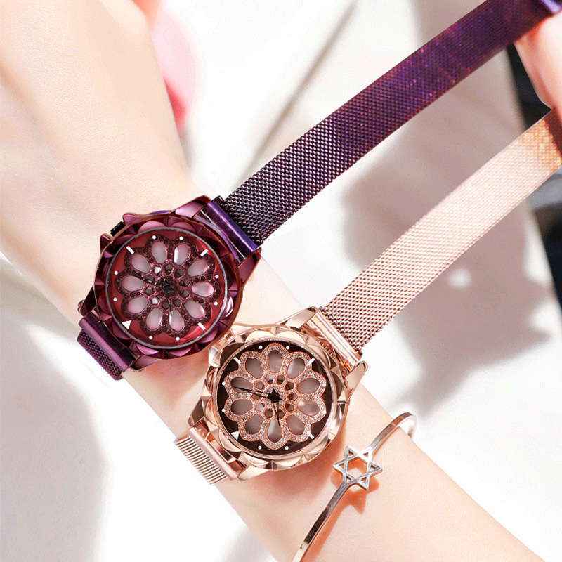 YJ6号正品时来运转手表女士时尚潮2018新款星空手表抖音网红女表