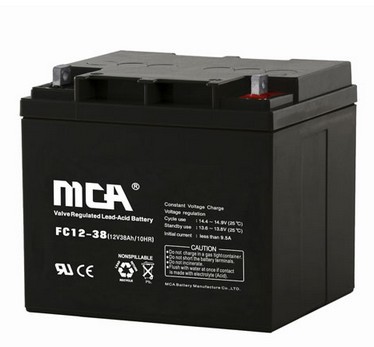 MCA锐牌蓄电池FC1240 中商国通电池12V40AH/10HR安12伏铅酸电瓶