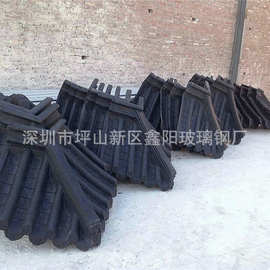 厂家直销仿古玻璃钢琉璃瓦 围墙仿古琉璃瓦 防腐玻璃钢瓦