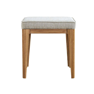 新款实木家具北欧风格梳妆凳环保木蜡油实木凳子|ms