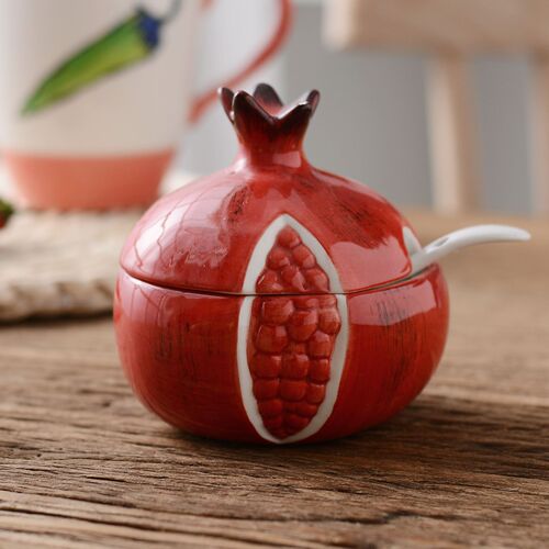 Japanese ceramic seasoning jar set kitchen supplies household seasoning box combination seasoning bottle fruit jar lard jar