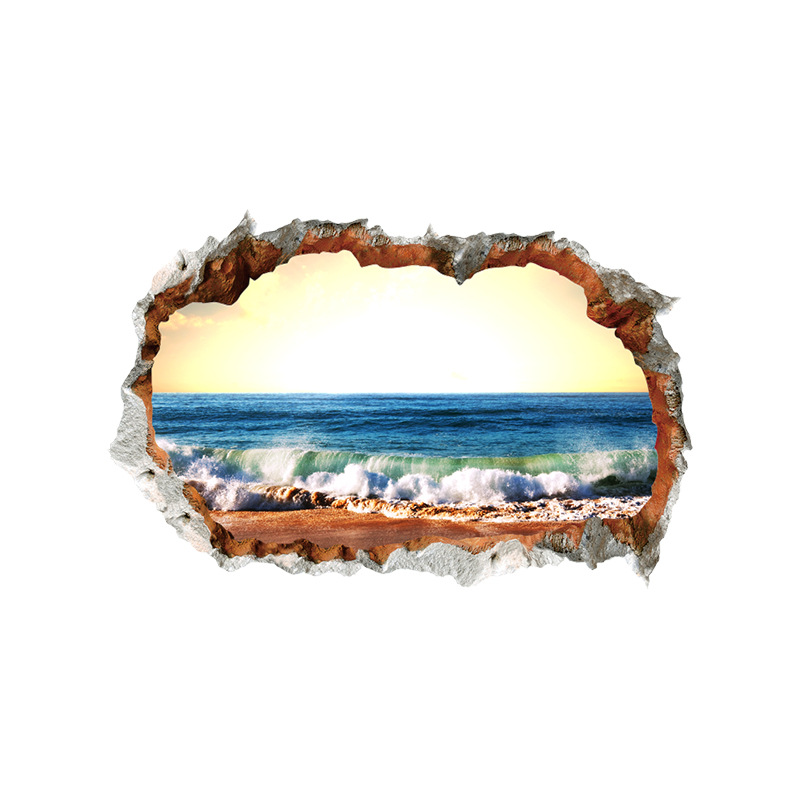New Simple Hole Landscape Wall Sticker display picture 2
