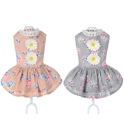 Dog clothes Spring Thin section Summer wear Teddy skirt Puppies Bichon Kitty Small dogs lovely clothing wholesale