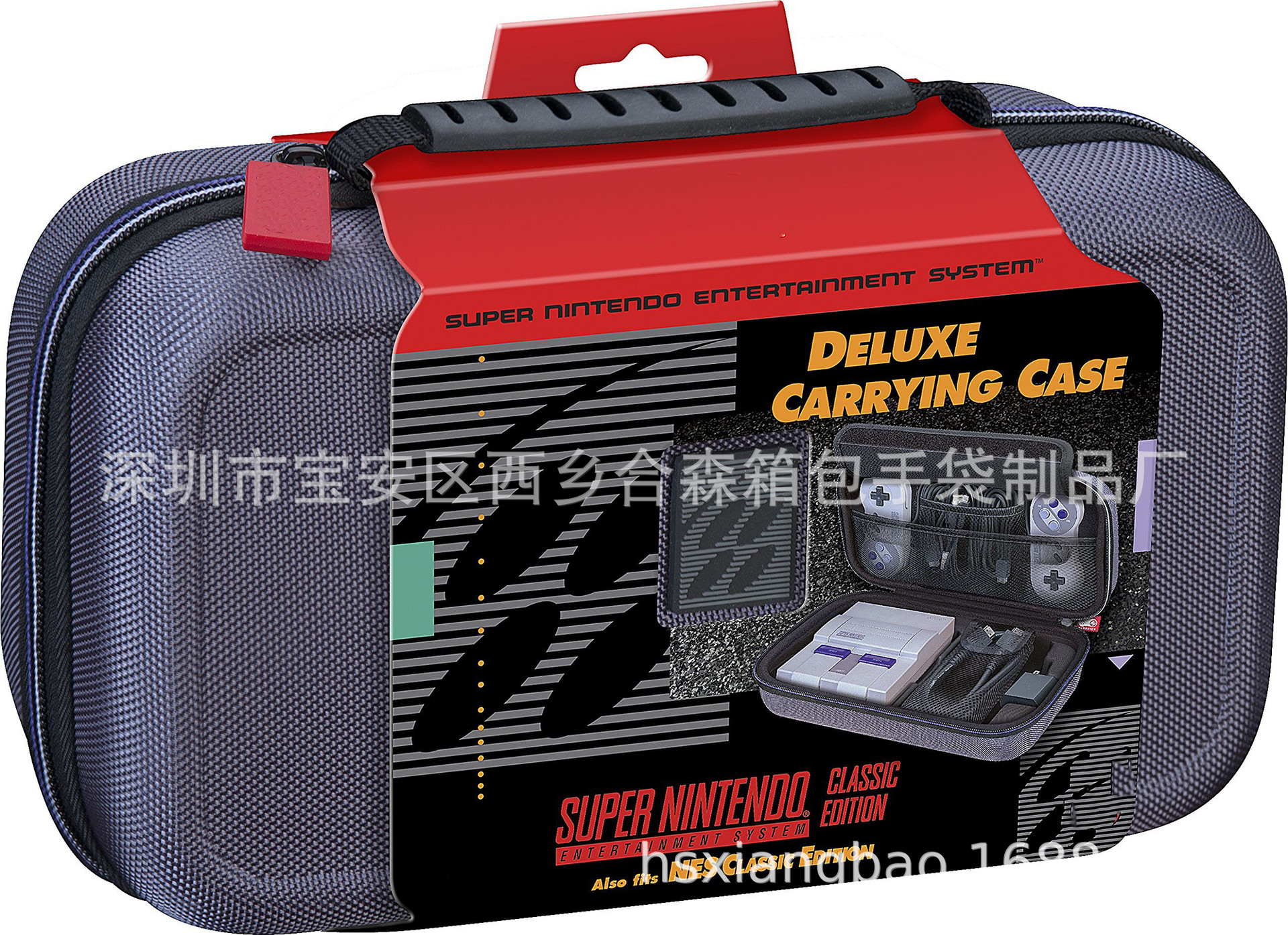 任天堂NES经典包SNES经典豪华旅行箱SNES真空成型内托AC适配器包