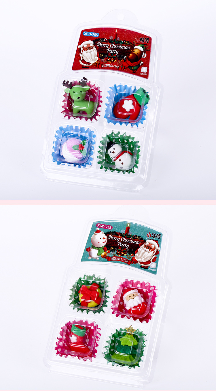 圣诞款3D圣诞老人文具礼盒小咕咚雪人卡通可爱儿童用品圣诞节礼品详情图8