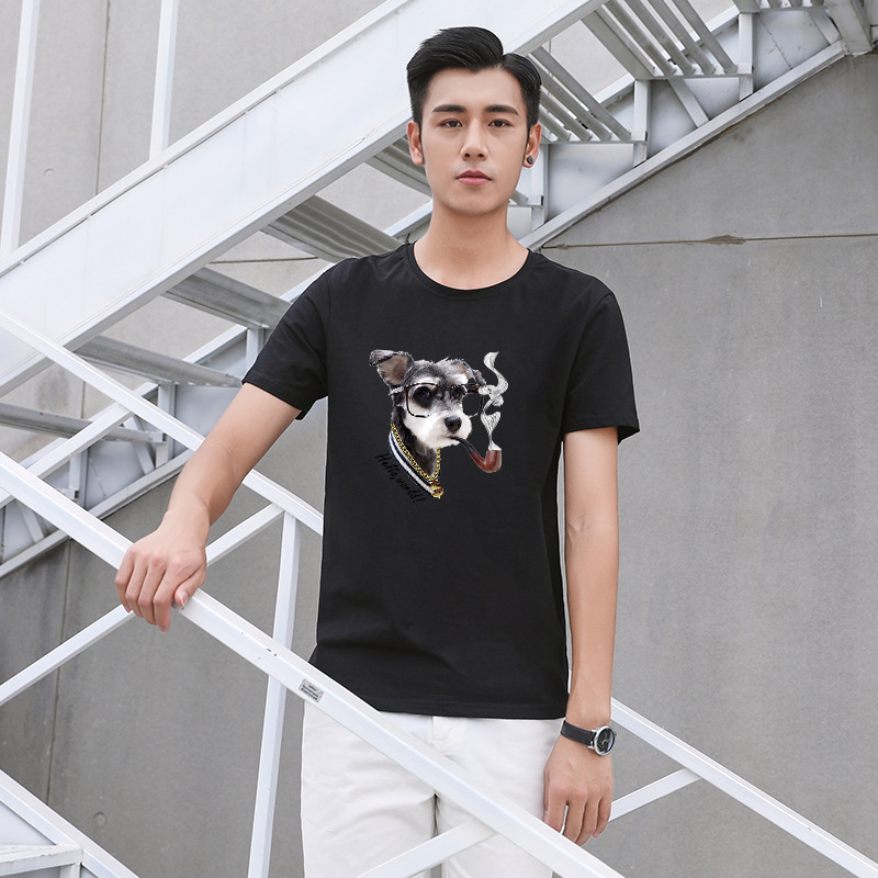 2018 man Short sleeved pure cotton T-shirts printing Spring and summer Korean Edition Chaopai Selling Starchaser Same item K1399