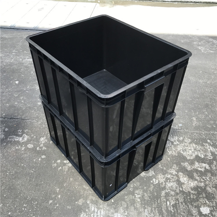 厦门黑色防静电/导电塑料箱 福州防静电塑胶ESD胶盒600*500*400
