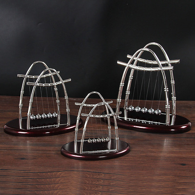 办公室桌面牛顿撞球摇摆球创意工艺品礼品家居摆件 金属球装饰