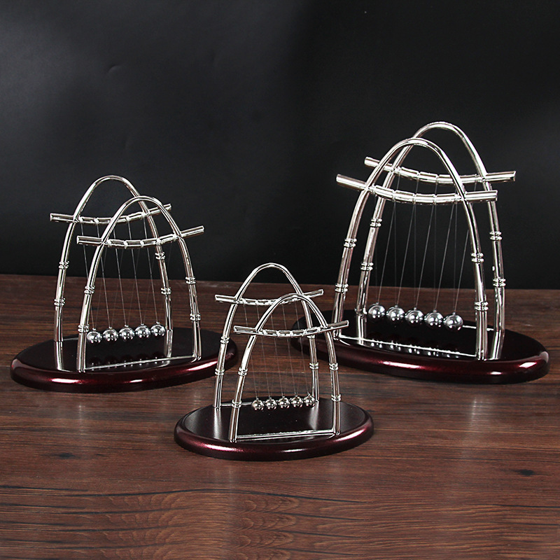 办公室桌面牛顿撞球摇摆球创意工艺品礼品家居摆件 金属球装饰