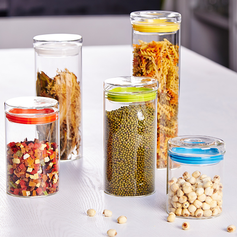 Whole grains Storage Glass jar whole body Pyrex transparent Glass Storage tank candy honey Canister customized