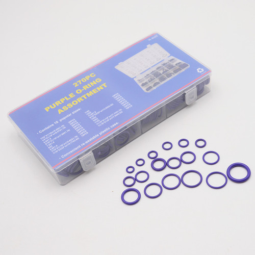 18-grid 270pcs rubber ring, automotive air conditioning compressor sealing ring, durable O-ring repair box, seals
