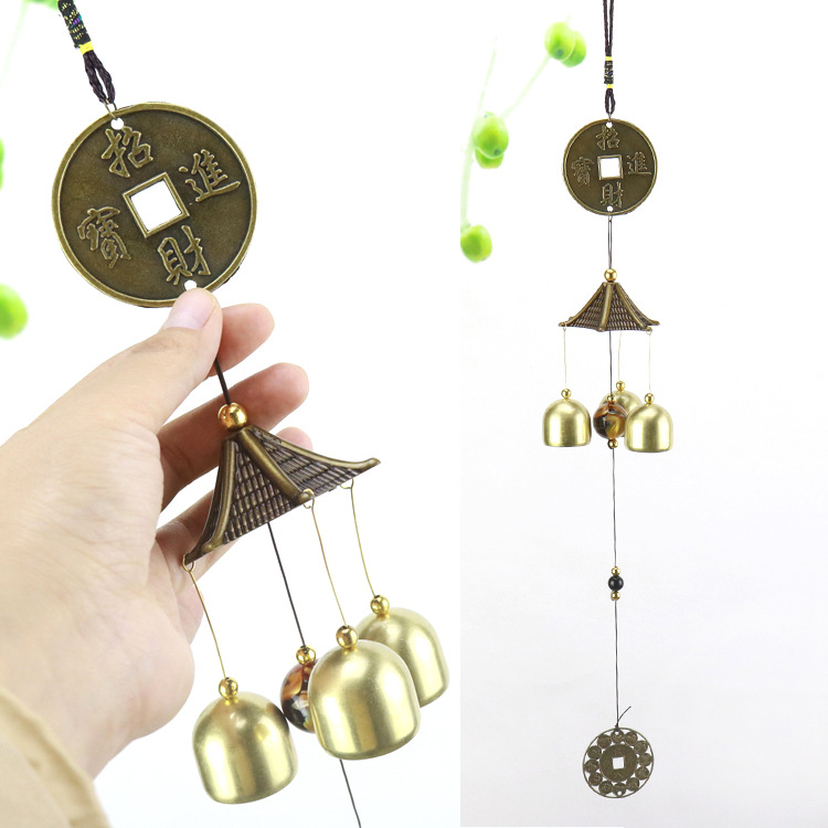 創意合金飛馬金屬合金銅鈴铛風鈴 創意家居裝飾挂件玄關風水招財