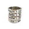 BY2 Yu Chenghao Spexial combination Running Man same ring stainless steel strip diamond ring necklace