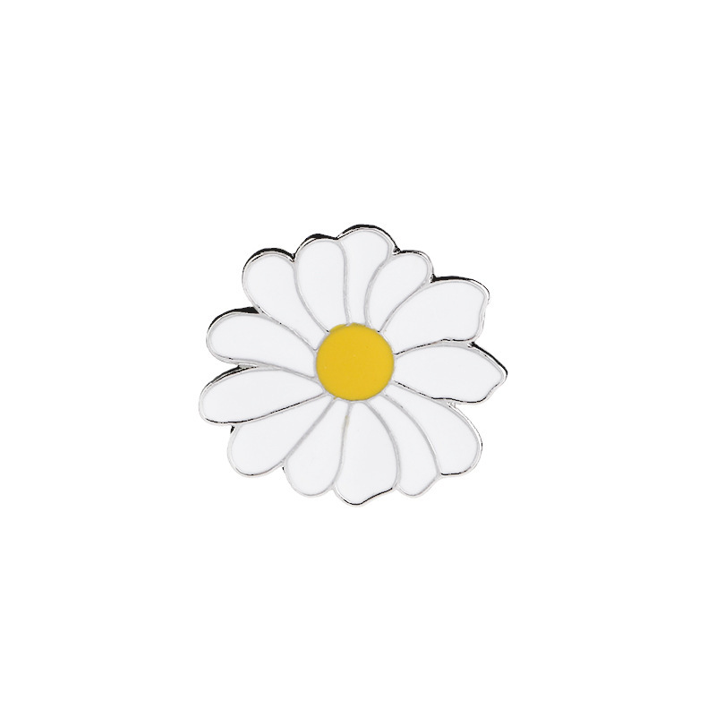Europe and the United States new cross-border new clothing creative small Daisy drop oil brooch simple beach style corsage keychain Europe and the United States new cross-border new clothing creative small Daisy drop oil brooch simple beach style corsage keychain