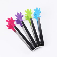 Creative daily kitchen tools stainless steel handle silicone clip mini food clip small palm food clip ice clip