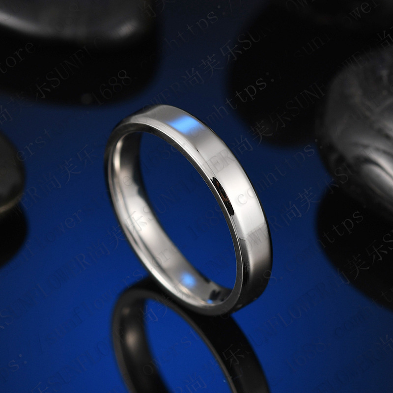 Simple Style Geometric Stainless Steel Plating Rings 1 Piece