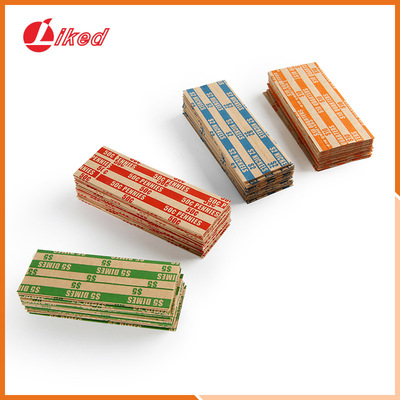 出口扁平管狀硬幣包裝紙彩色編碼高質量材料牛皮紙各式硬幣包裝袋