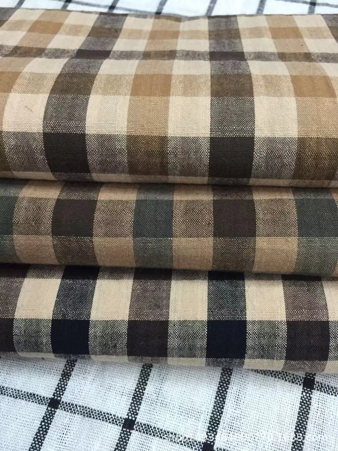 全棉色织梭子面料女装衬衫鞋帽面料均可现货供应厂家直销