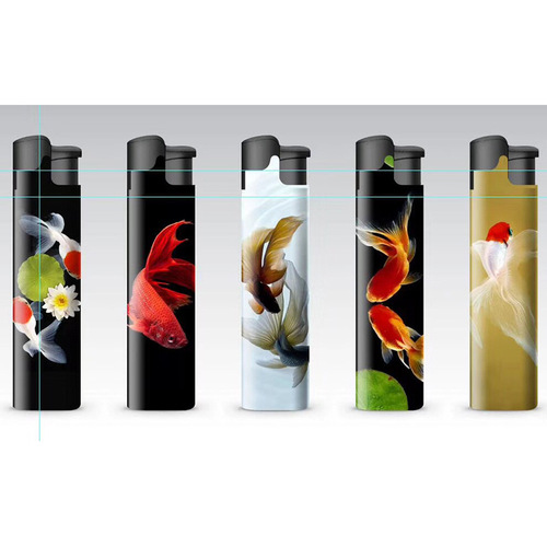 Promotional 528 New Model Electric Windproof Lighter with Electroplated Metal and Logo Printed Gas lighter