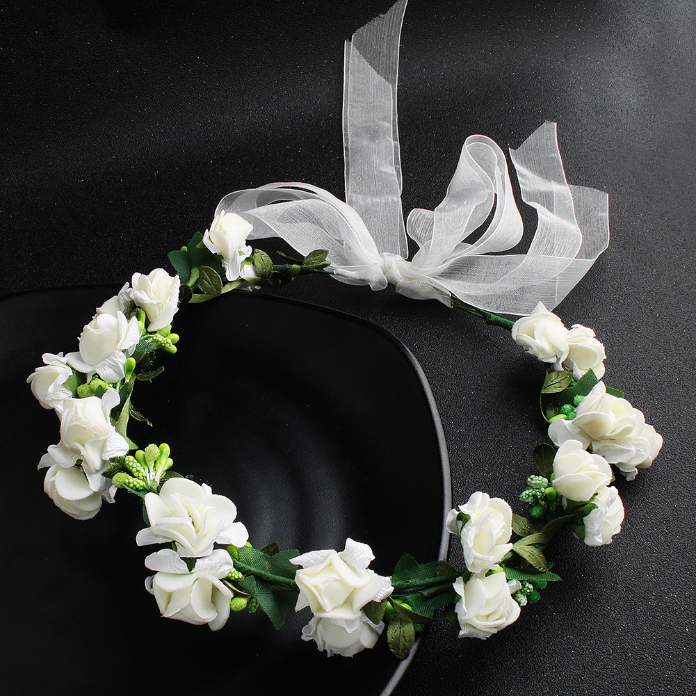Cloth Fashion Flowers Hair accessories  white NHHS0378whitepicture1