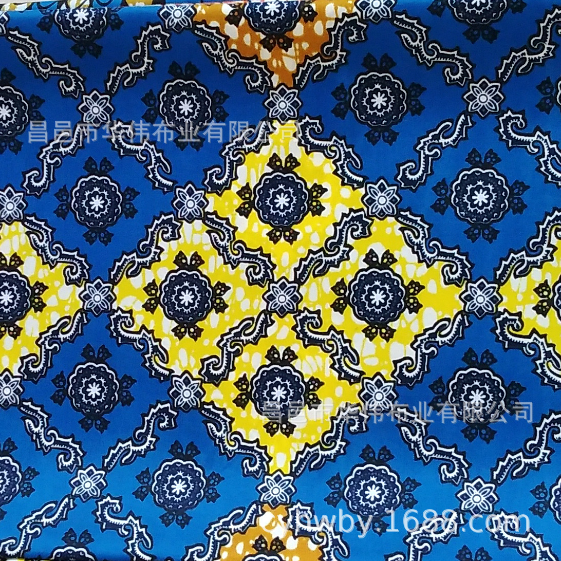 蜡印布 现货105克全涤防蜡印布单面/双面印花 渗透分散印花