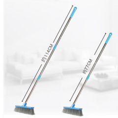 Floor Scrubber Long Handle Hard Hair Bathroom Toilet Tile Outdoor Toilet Tile Stainless Steel Rod Floor Brush