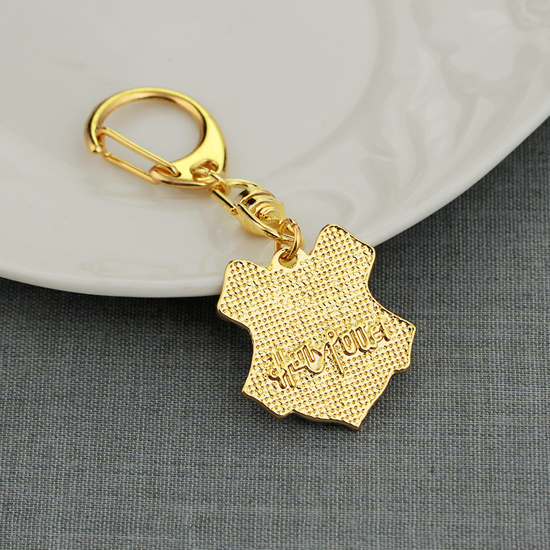 10g Weight Keychain Classification Alloy Material Printing Pattern Gold, Silver Color Fashion Simple New  Keychain Wholesale 3