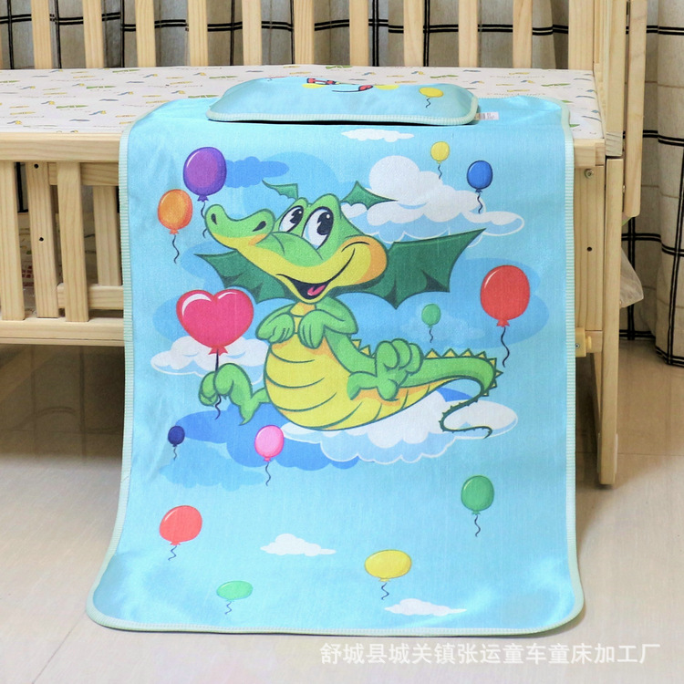 Printed Baby Mat Ice Silk Children's Crib Mat Toddler Baby Summer Newborn Baby Mat