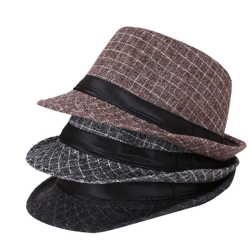 Pequeño bombín sombrero Otoño e Invierno Nuevo estilo coreano ocio al aire libre cálido sombrero de Jazz de mediana edad y ancianos sombrero de moda británica entrega de una pieza