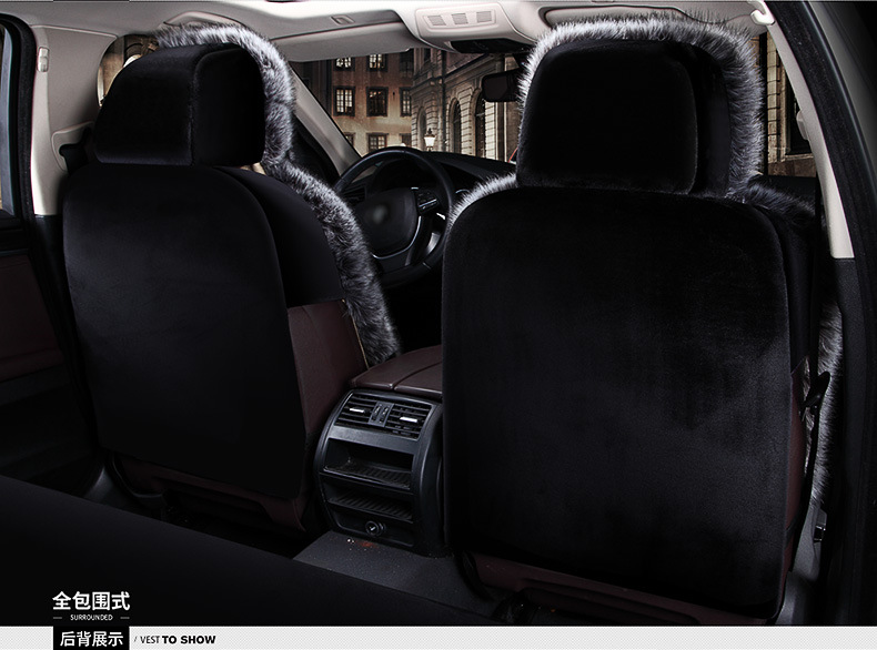 New Car Seat Cover Full Surround Winter Plush Warm Car Seat Cover