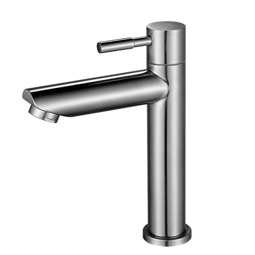 Stainless steel single cold basin faucet single hole above and below counter basin heightened wash basin wash basin faucet Nan'an