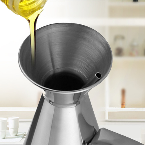 Cross-border supply stainless steel oil pot 500mL large capacity 1000ML kitchen supplies creative oil bottle T202 seasoning bottle