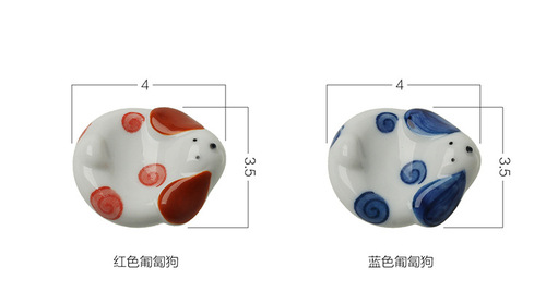 Japanese-style dog-shaped chopstick rest, personalized ceramic chopstick holder, restaurant and hotel supplies
