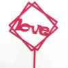 Cake insertion flag square -shaped birthday wedding love party decorative acrylic account cake decoration accessories