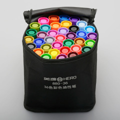 HERO英雄880彩色記號筆套裝批發12/24/36/48色兒童學生油性勾線筆