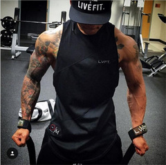 LVFT muscle fitness new sports vest sports basketball vest loose elastic sweat-absorbent breathable Sanda T-shirt
