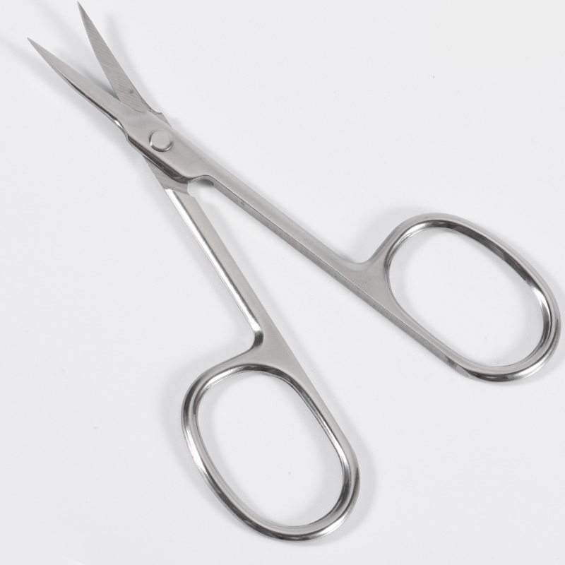 Tijeras de cejas tijeras de belleza Acero inoxidable puntiagudo tijeras pequeñas belleza codo herramientas de belleza en stock al por mayor