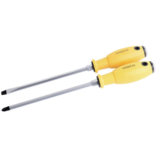 Full-steel chromium-vanadium steel center-shaft screwdriver, flathead and Phillips head, hammerable center-shaft screwdriver, manual tool, screwdriver knife