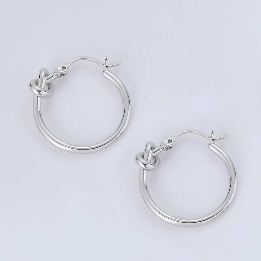 Bijoux D&#39;oreille De Mode Simples Noeud Concentrique Creux Cercle Géométrique Boucles D&#39;oreilles Nouées Nihaojewelry display picture 4