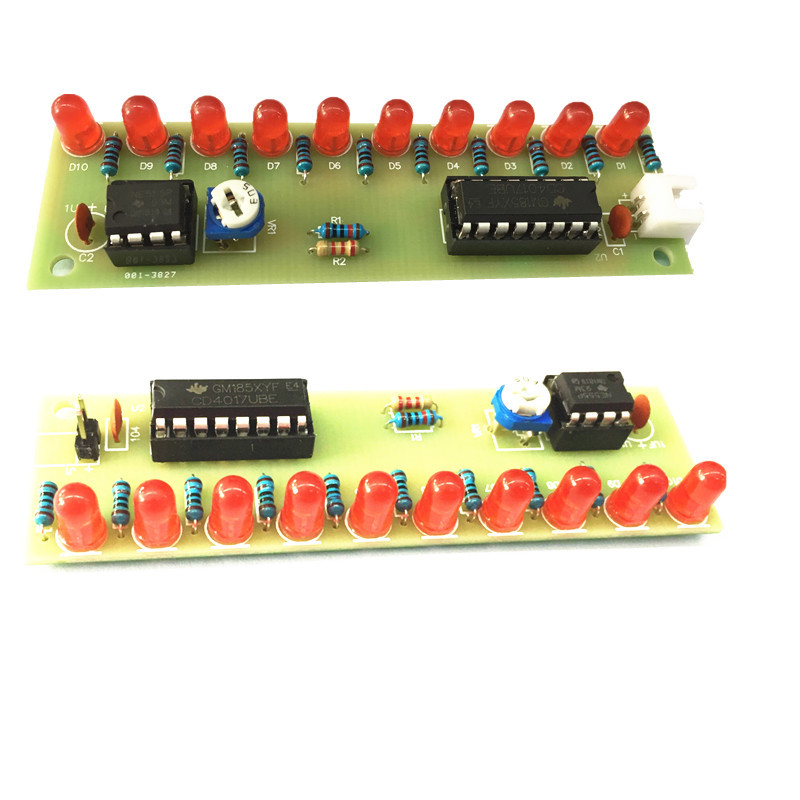 NE555+CD4017流水灯套件 焊接成品