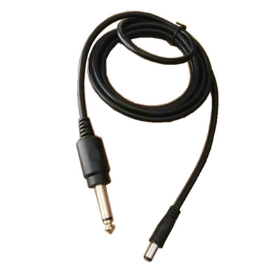 黑色插头线DC5521直6.35头配纹身机2芯电线皮软耐用全铜纹身机线|ms