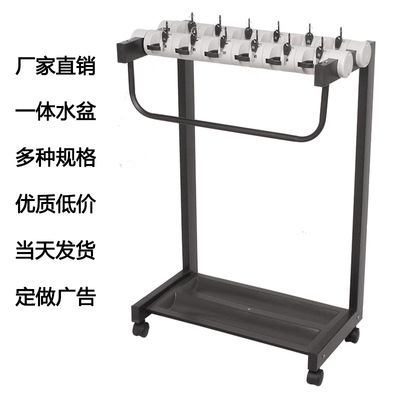 12头烤漆雨伞架 批发带锁雨伞架 定做logo银行超市酒店大堂雨伞架|ru